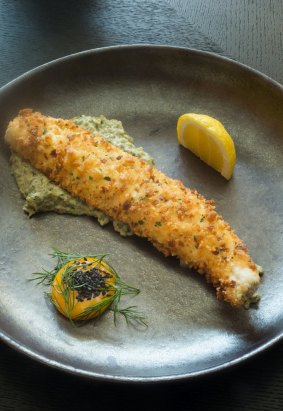 Pascale Bar and Grill's pretzel crumbed king george whiting. 