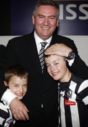 Eddie McGuire with sons Alexander (left) and Joe in 2010.