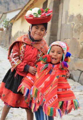 Children in Ollantaytambo, Peru.
