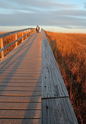 Sandwich Boardwalk in the late afternoon in November. 
