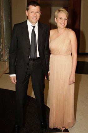 Tanya Plibersek with her husband Michael Coutts-Trotter at the Mid Winter Ball in Parliament House in 2013.