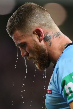 Tough defeat: Josh Dugan looks dejected during game three of the State of Origin series.
