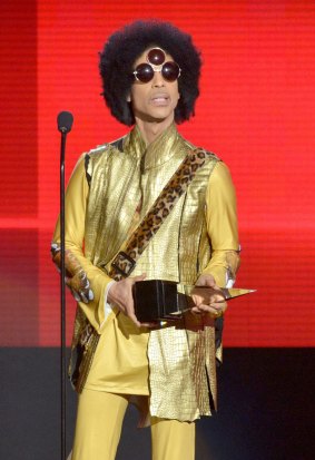 Prince speaks onstage during the 2015 American Music Awards at Microsoft Theater on November 22, 2015 in Los Angeles, California.