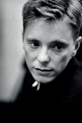 Bernard Sumner in the dressing room at the Hacienda in May 1983.
