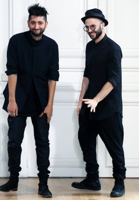 Designers Peter Strateas and Mario-Luca Carlucci debut at Paris Men's Fashion Week.