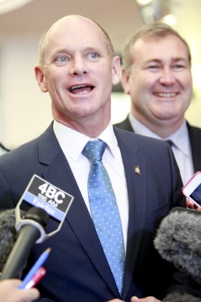 Queensland Premier Campbell Newman gives a press conference on the final day of the G20 summit.