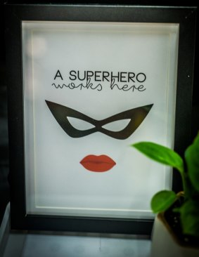 Given that "all superheroes work at newspapers", the SPACElift team created this personal touch for Bree's desk.