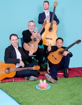 Guitar Trek: Bradley Kunda (left), Tim Kain,  Matt Withers and Minh Le Hoang.