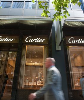 The Cartier Store on Collins Street, in the Melbourne CBD. 
