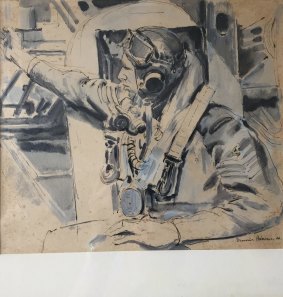 A sketch of Tony Adams by his brother, official war artist Dennis Adams. 