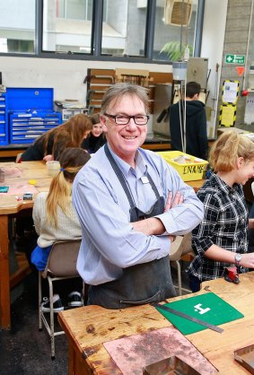 Skilled: Princes Hill Secondary College  teacher Brian Pender loves passing on practical skills to students. 