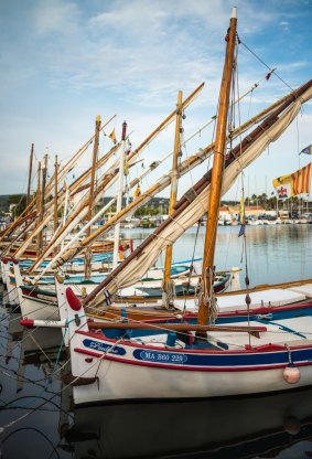 Fishing boats in the harbour of Bandol, a town famed for its vineyards.