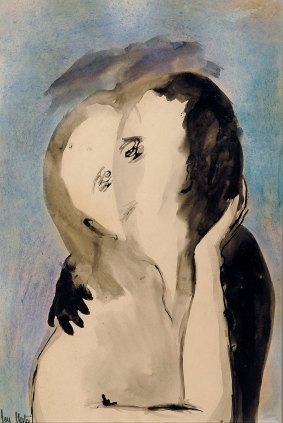 Hester portrayed intimate scenes between couples, such as <i>Love</I>, c.1949.
