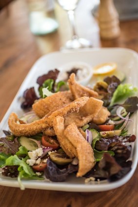 Deep-fried calamari at Moo's.

