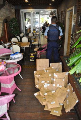 The Vy Vy Garden Cafe in Canley Heights was raided after Thi Lan Phuong Pham, 40, was arrested hours earlier at Sydney airport. 