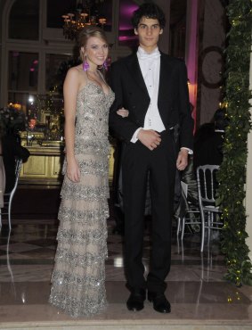 Georgina Robertson and her cavalier, Henry Louis de Kergorla, in Paris in 2009.