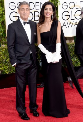 George and Amal Clooney  at the Golden Globe Awards in January 2015.