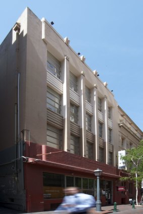 The art deco building at 12-14 McKillop Street.
