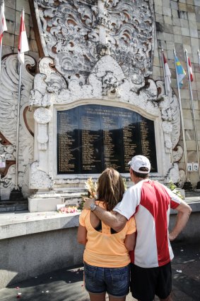 The Bali Bombing Memorial Monument  in Kuta on the 12th anniversary of the attacks.  