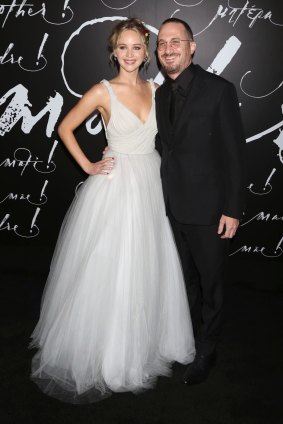Jennifer Lawrence and Darren Aronofsky during their red carpet debut.