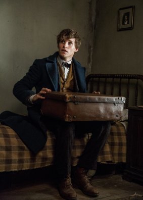 Eddie Remayne as Newt Scamander in <i>Fantastic Beasts and Where to Find Them</i>.