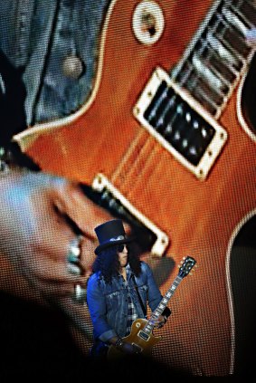 Slash shreds on the big screen.