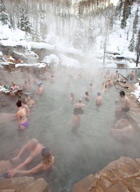 Soak in therapeutic thermal pools amid the snow-covered wonderland.