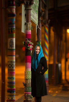 Anna Barden is a yarn-bomber.