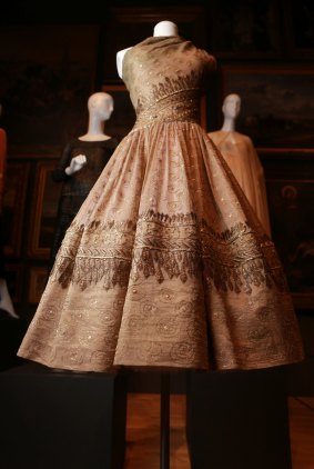 A dress in the National Gallery of Victoria's collection of Christian Dior pieces, acquired from the Dominique Sirop Collection.