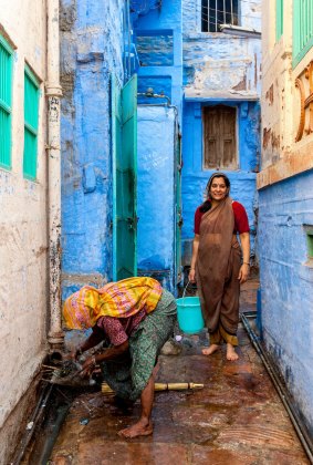 Open sewer cleaners in Jodhpur, Rajasthan, India.