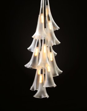 Ruth Allen's White Lily chandelier.