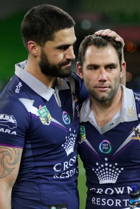 Clubmates: Jesse Bromwich and Cameron Smith have played together in Melbourne for six years.