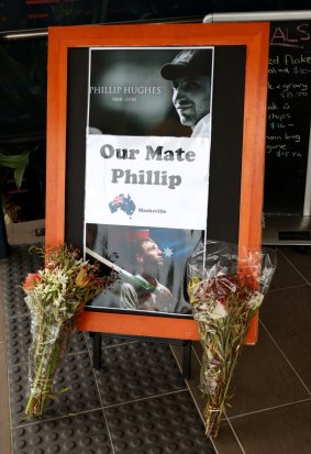 A tribute to Hughes in Macksville on Tuesday. 