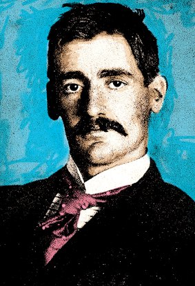 Portrait of Henry Lawson taken in Wellington, New Zealand, in 1893.