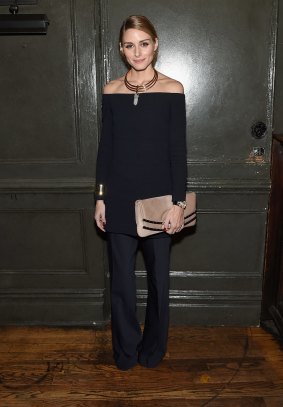 Olivia Palermo (and her shoulders) at the Spectre pre-release screening in New York.