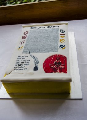 The Magna Carta ceremonial cake.