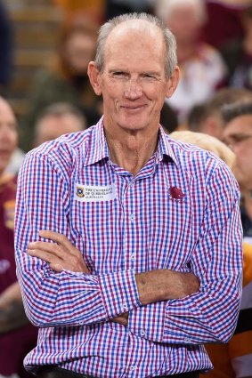 Cracking a rare smile: But Broncos coach Wayne Bennett isn't happy about the lack of scheduling for week one of the finals series.