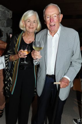 Bob and Val Oatley at the Collette Dinnigan show on Hamilton Island, 2013.