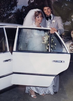 Cheryl and Robert Koenig on their wedding day, Sydney, 1979.