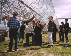 A group from the University of Sydney's Talented Student Program visiting the telescope. 