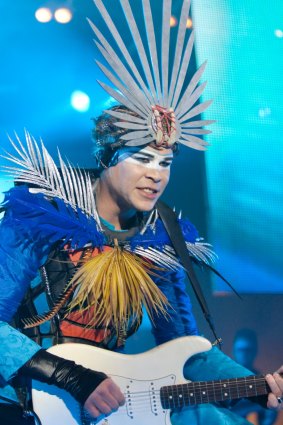 Luke Steele in his Empire of the Sun incarnation at Parklite Melbourne in 2009.