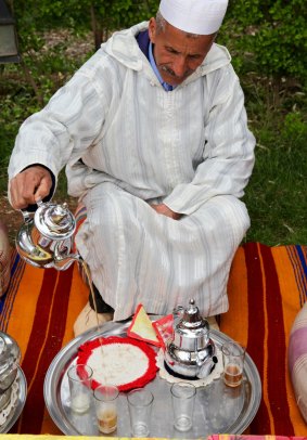 Tea master Hassain at work.