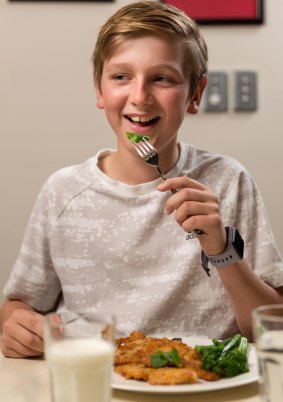 Ben, 11, enjoys his vegetables.