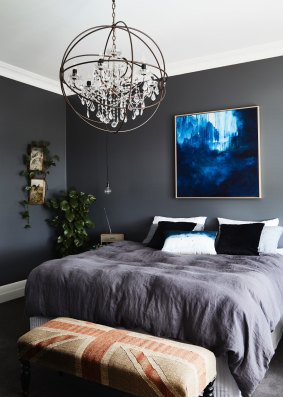 “We made sure the upstairs ceiling was as high as those downstairs as it gives such a beautiful, lofty feeling. We chose a really dramatic grey, Dulux’s Ticking, for the walls.”
