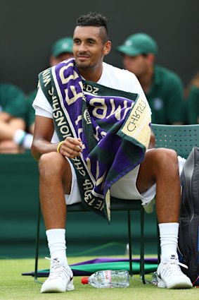 Kyrgios takes a break.