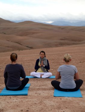 Desert yoga.