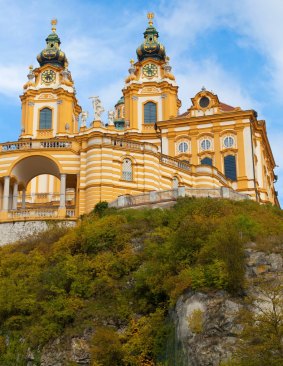 The church and monastery of Melk in Lower Austria.