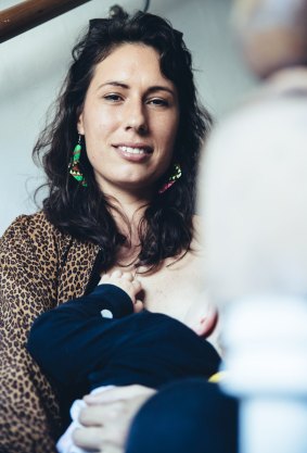 'You go through the most extreme emotional things ...': artist Nicole Monks with her son Yarra.