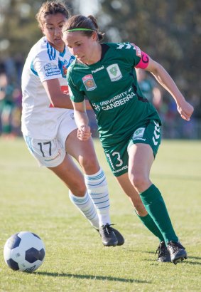 Canberra united skipper Nicole Begg.