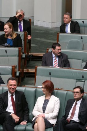 Kevin Rudd checks out the view from the backbench.